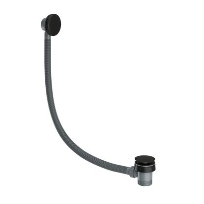 Spring Bath Waste Easy Clean Black