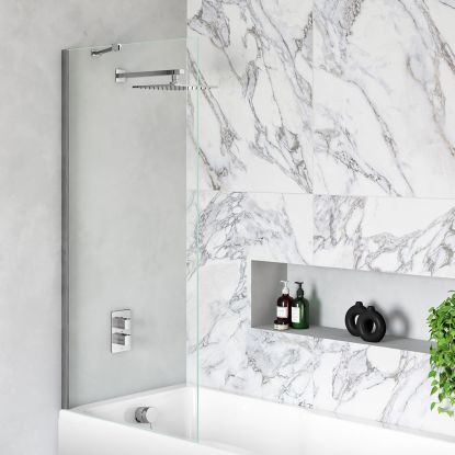 Emmi Bath Screen Wall Profile & Bracing Bar Kit Chrome