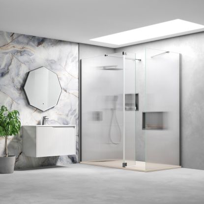 Emmi Wetroom Panel Wall Profile & Bracing Bar Kit Gun Metal