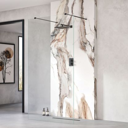 Emmi Wetroom Panel Wall Profile & Bracing Bar Kit Black