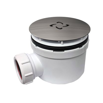 90mm High Flow Shower Waste c/w Gun Metal Cover