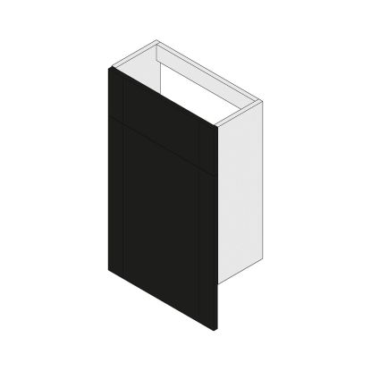 Gresham Slimline 500mm Back To Wall Unit Black Matt