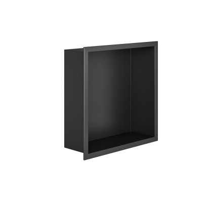 300 x 300 Square Shower Niche Black