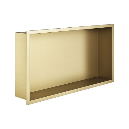 600 x 300 Rectangle Shower Niche Brushed Brass