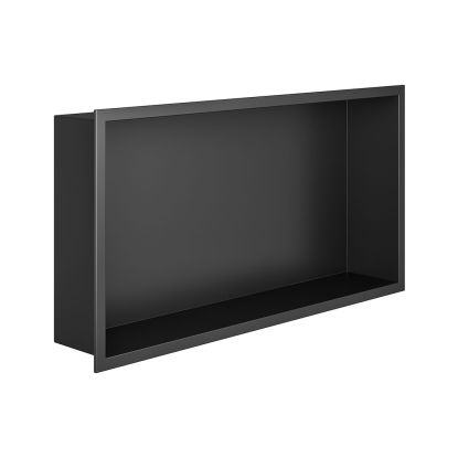 600 x 300 Rectangle Shower Niche Black