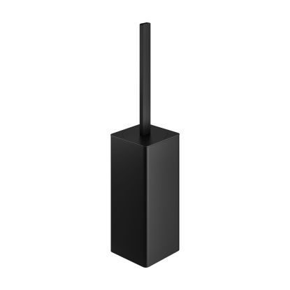 Square Wall Mounted / Freestanding Toilet Brush Set Black