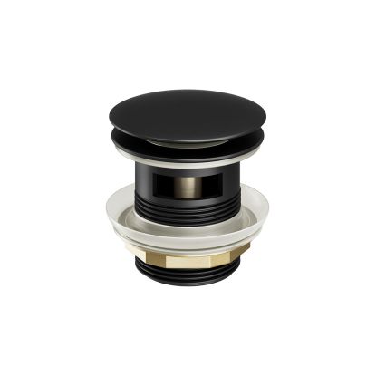 Freestanding Bath Click Clack Waste Black