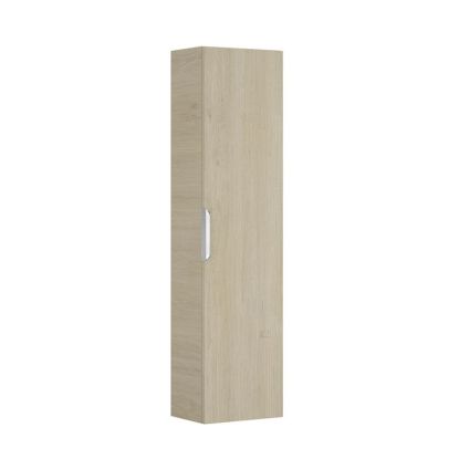 Keva / Edyn 1 Door Tall Boy Light Oak (Chrome Handle)