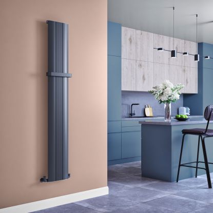 Marc 1800 x 280 Anthracite Radiator c/w Anthracite Towel Bar