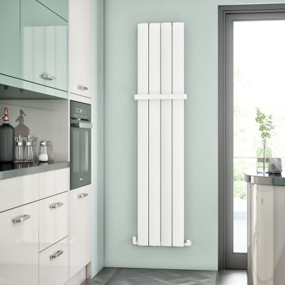 Rian 1800 x 375 White Radiator c/w White Towel Bar