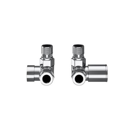 Round Radiator Valves - Corner Chrome