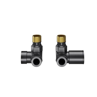 Round Radiator Valves - Corner Gun Metal