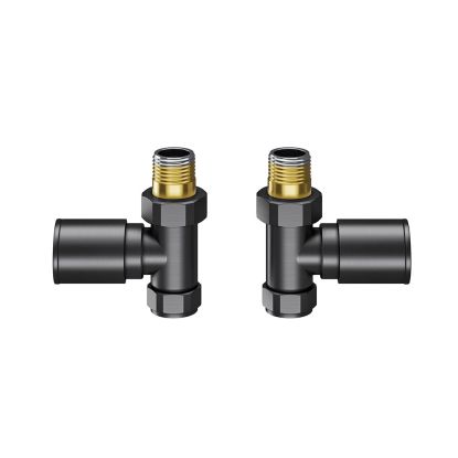Round Radiator Valves - Straight Gun Metal