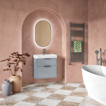 Ryver 1200 x 500 Gun Metal Heated Towel Rail