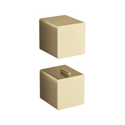 Dayla Square Concealed Valve Handle Pack Brushed Brass