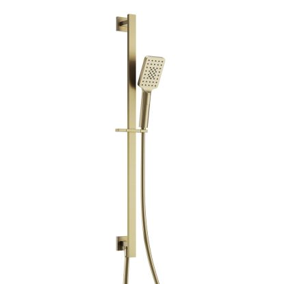 Dayla Sliding Rail Kit with Bottom Outlet Brushed Brass