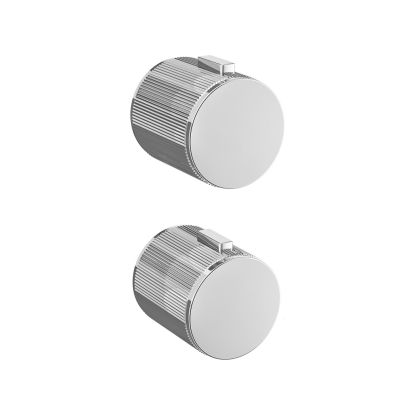 Ryver Round Concealed Valve Fluted Handle Pack Chrome