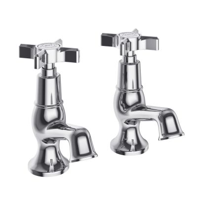 Farnham Crosshead Basin Taps c/w Easy Clean Spring Waste