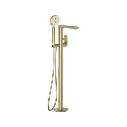 Kallan EASY-PLUMB Floor Standing Bath Shower Mixer Brushed Brass