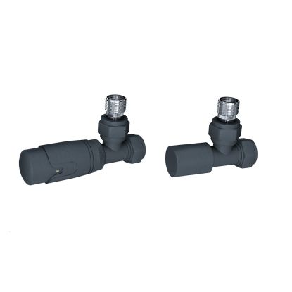 Thermostatic Radiator Valves - Angled Anthracite