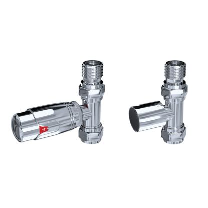 Thermostatic Radiator Valves - Straight Chrome
