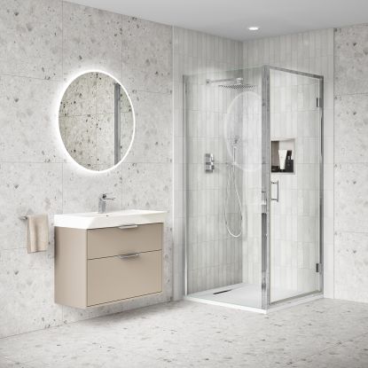 Otto 8mm Hinge Door 1000mm Chrome