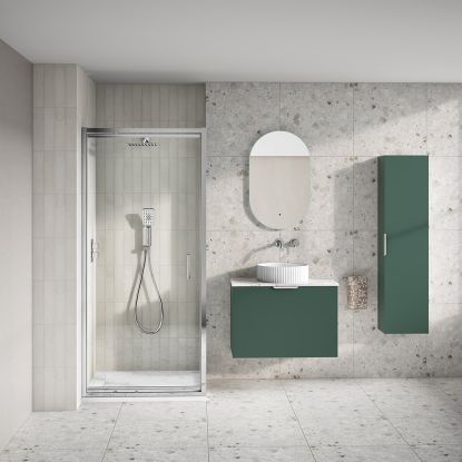 Otto 8mm Infold Door 1000mm Chrome