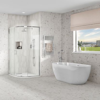 Otto 8mm 1 Door Quadrant 800mm Chrome