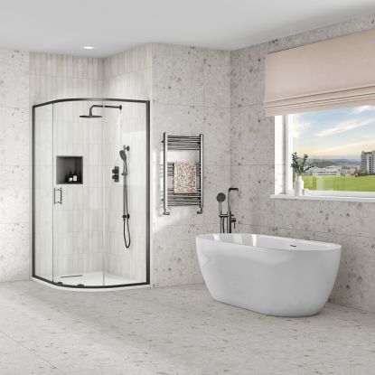 Otto 8mm 1 Door Quadrant 800mm Gun Metal