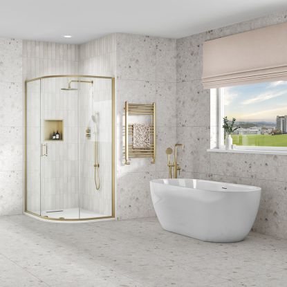 Otto 8mm 1 Door Quadrant 800mm Brushed Brass