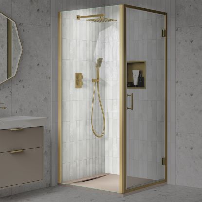 Otto 8mm Side Panel 1000mm Brushed Brass