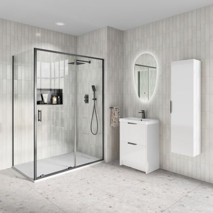 Otto 8mm Sliding Door 1000mm Gun Metal