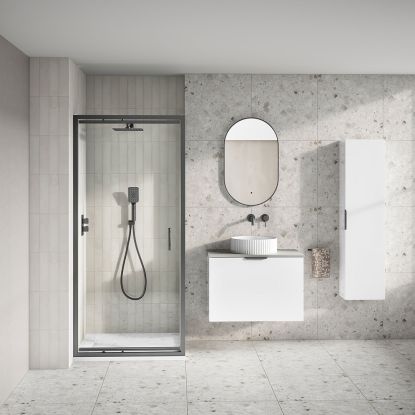 Otto 8mm Infold Door 1000mm Gun Metal