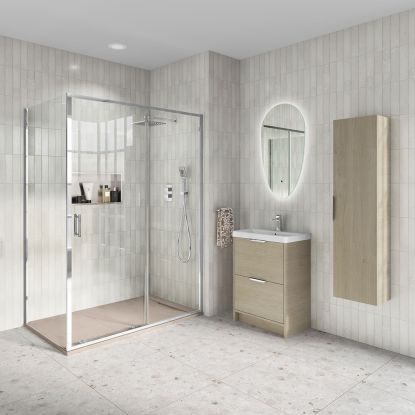 Otto 8mm Sliding Door 1000mm Chrome