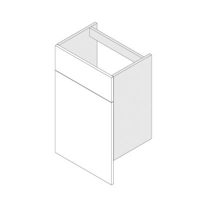 Stockton 500mm Back To Wall Unit White Gloss