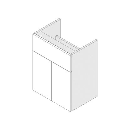 Stockton 500mm 2 Door Basin Unit White Gloss