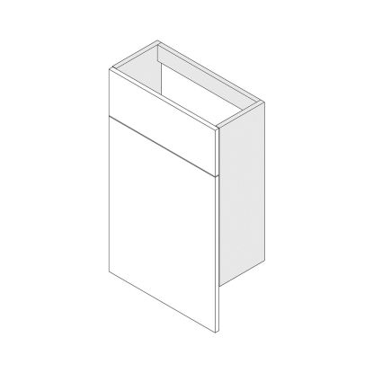 Stockton Slimline 500mm Back To Wall Unit White Gloss