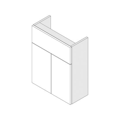 Stockton Slimline 500mm 2 Door Basin Unit White Gloss