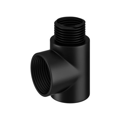 T-Piece Dual Fuel Adaptor Black