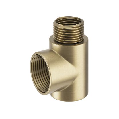 T-Piece Dual Fuel Adaptor Brushed Brass